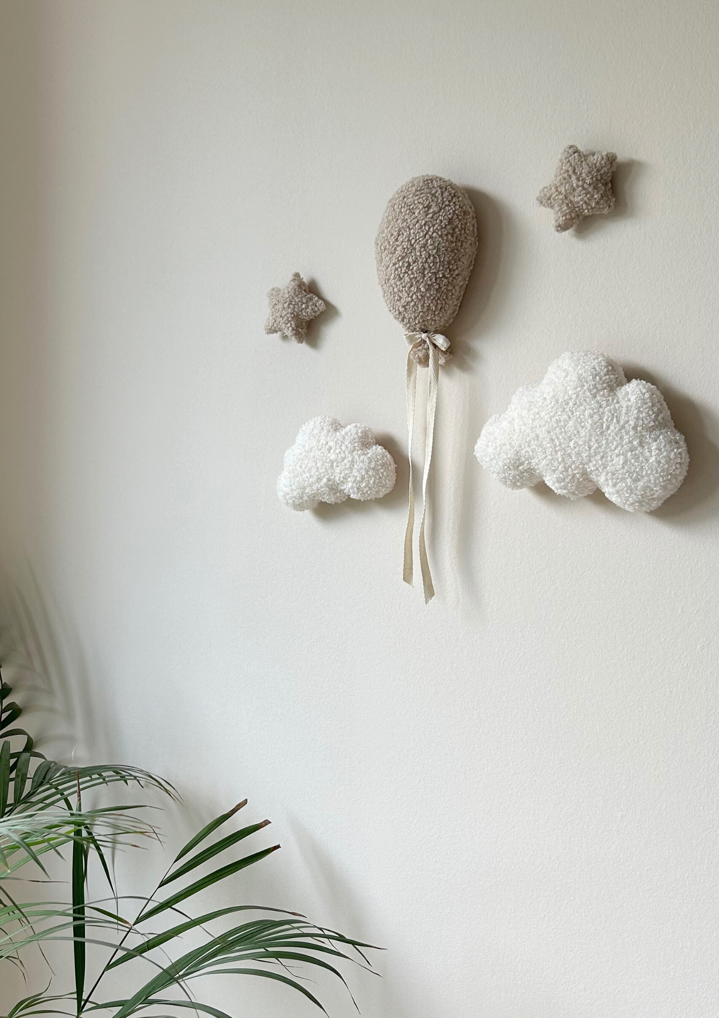 WANDDEKO BALLON mit Sternen und Wolken SET