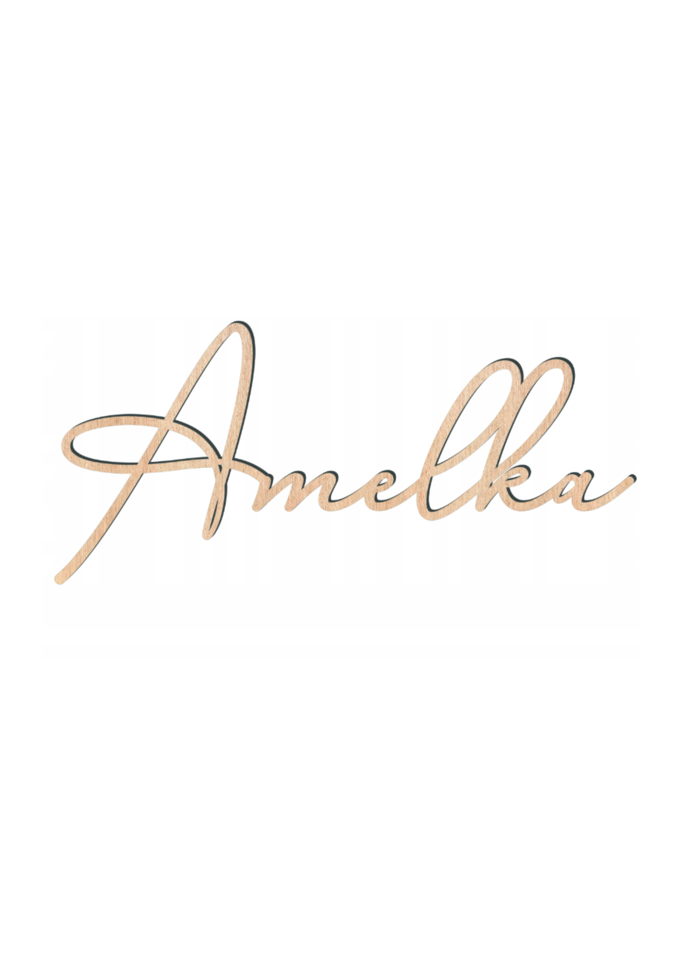 Holzschriftzüge Name Soft