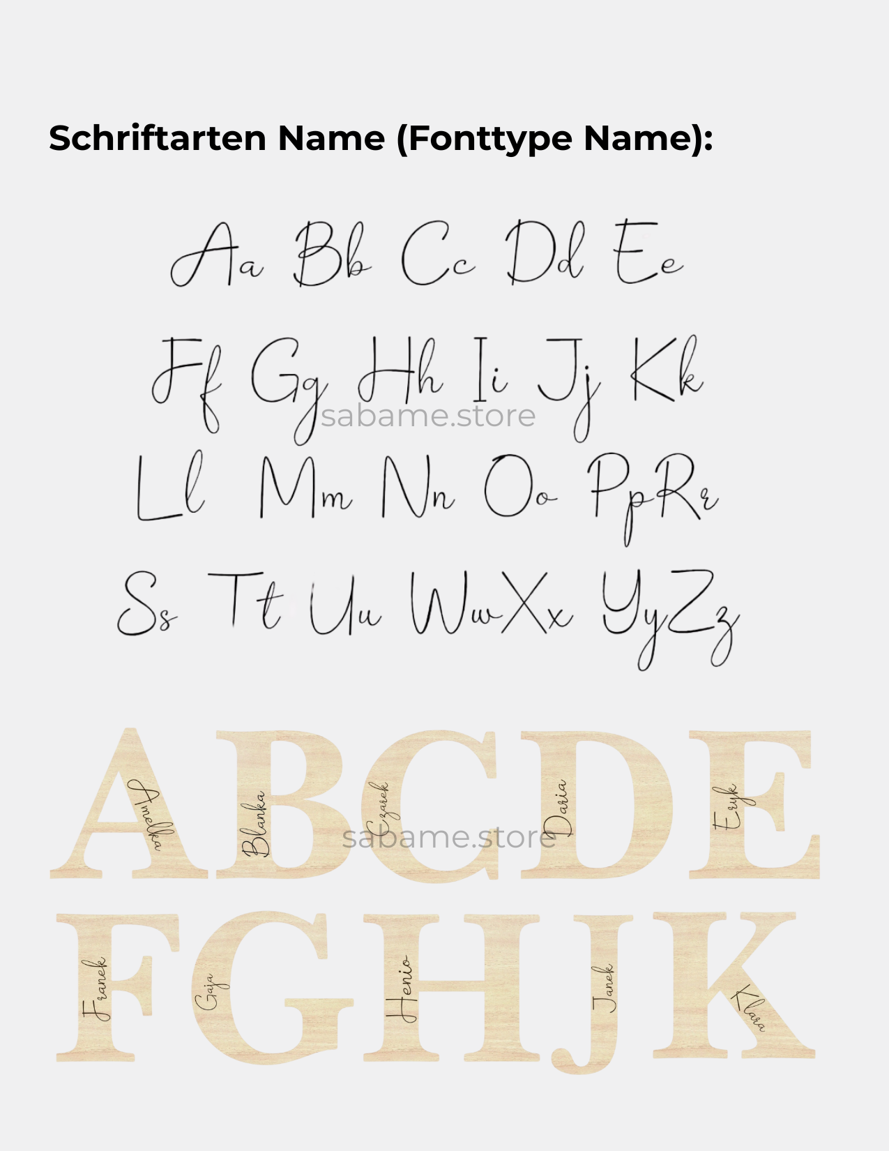 Personalisierter Holzbuchstabe mit graviertem Namen