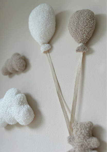 WALL DECORATION BALLOON with moon, stars and clouds