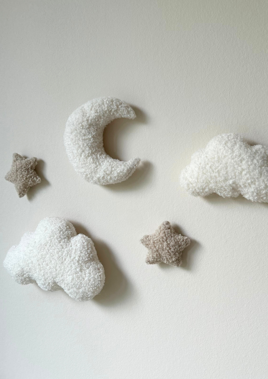 WALL DECORATION MOON with stars and clouds