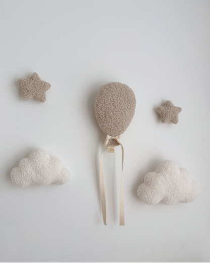 WALL DECORATION BALLOON with stars and clouds SET