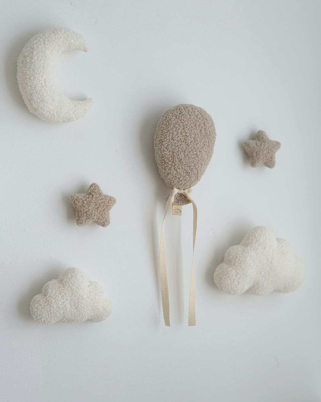 WALL DECORATION BALLOON with moon, stars and clouds