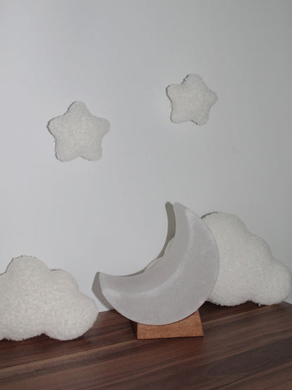 Salzkristall Mondlampe