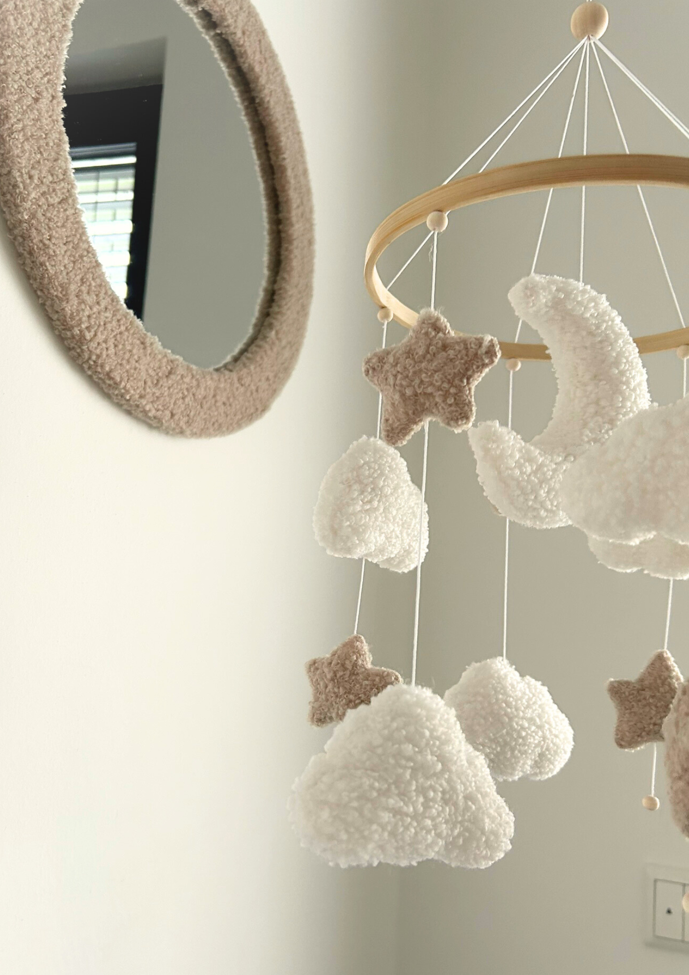 WALL DECORATION BALLOON with moon, stars and clouds