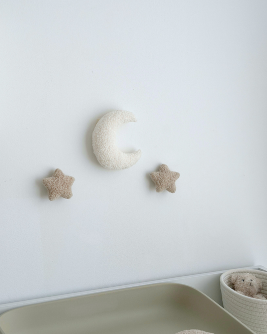 WANDDEKO Mond mit Sternen Set