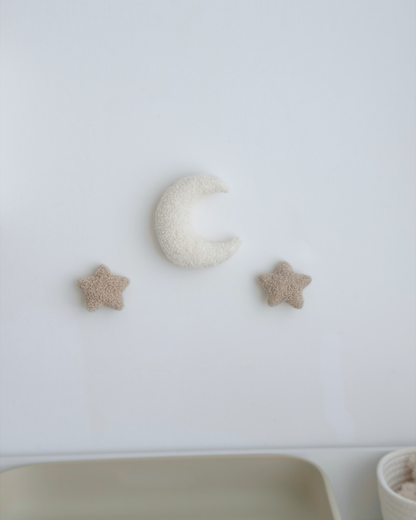 WANDDEKO Mond mit Sternen Set
