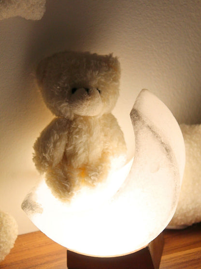 Salzkristall Mondlampe