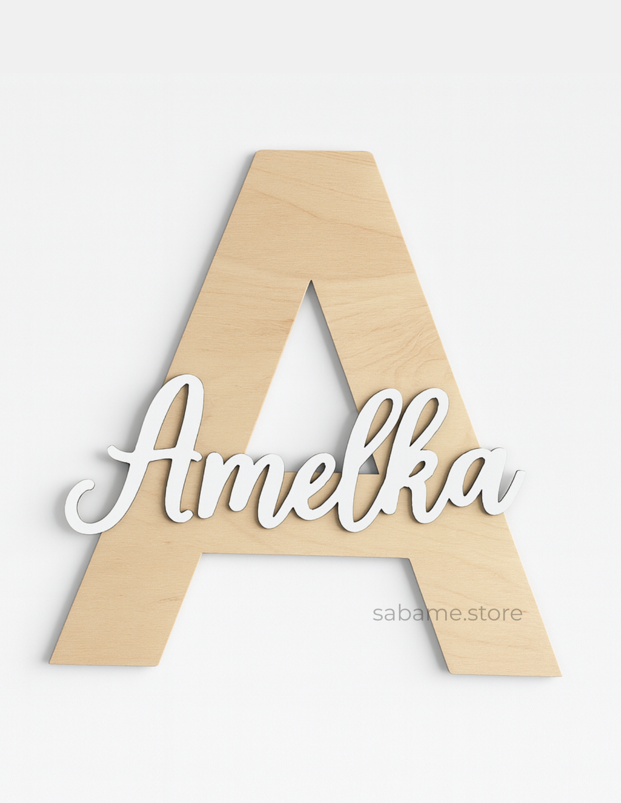 Personalisierter Holzbuchstabe mit Namen