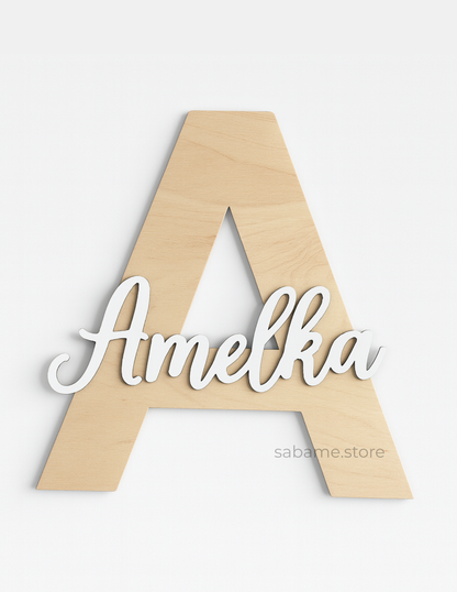 Personalisierter Holzbuchstabe mit Namen