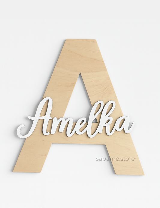 Personalisierter Holzbuchstabe mit Namen