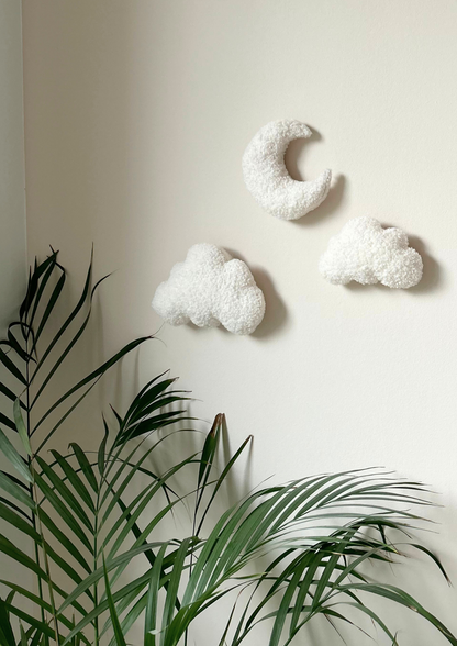 WALL DECORATION MOON with clouds