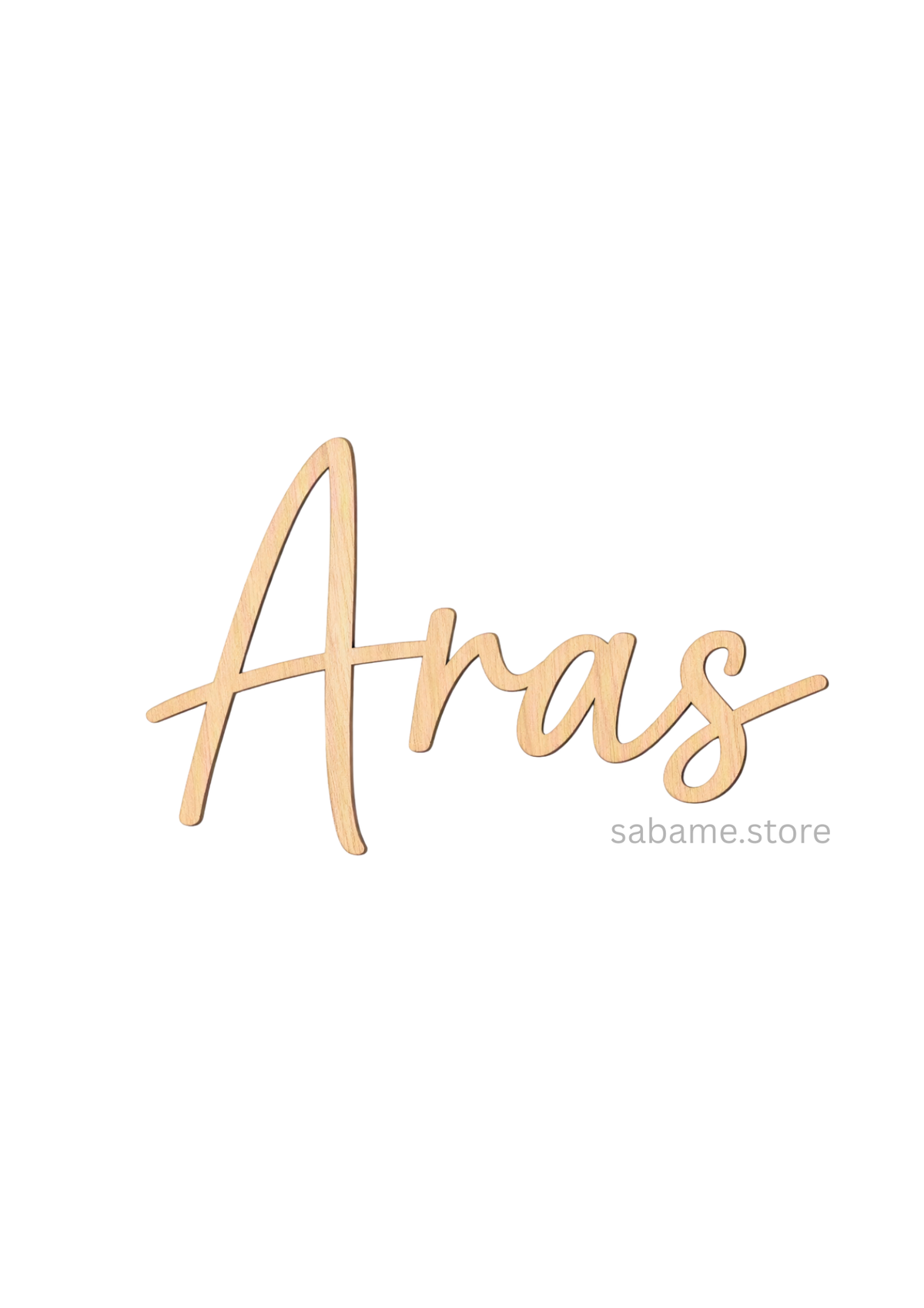 Holzschriftzüge Name Casual