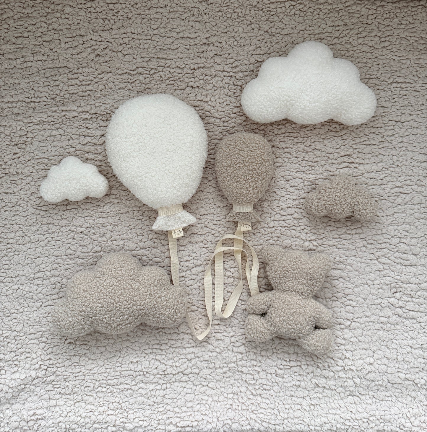 WALL DECORATION BALLOON with moon, stars and clouds
