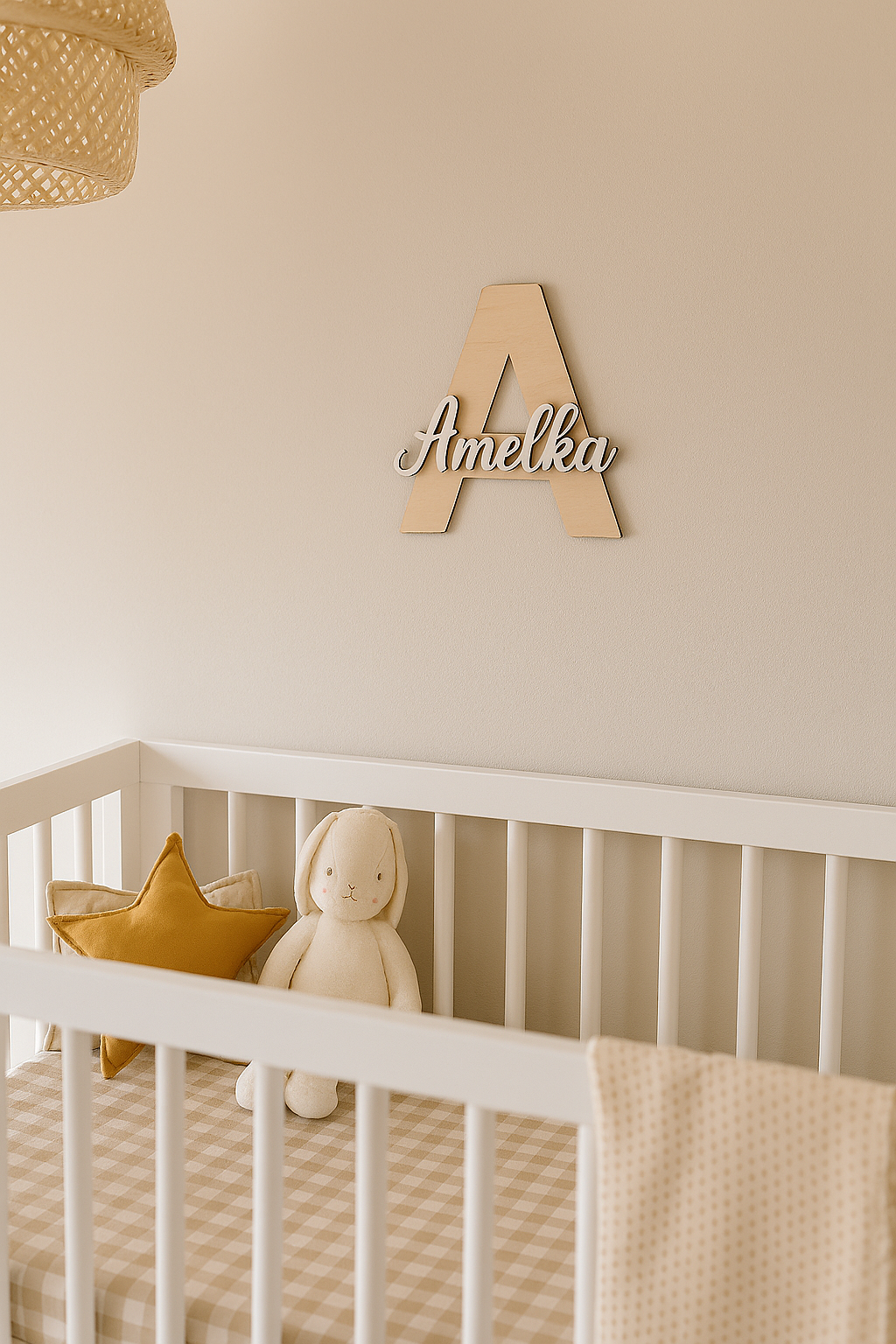 Personalisierter Holzbuchstabe mit Namen