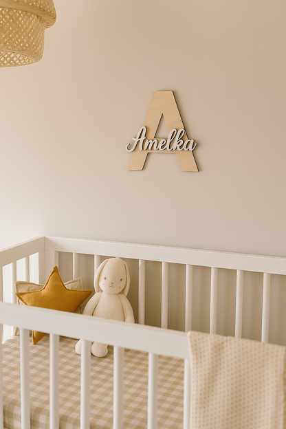 Personalisierter Holzbuchstabe mit Namen