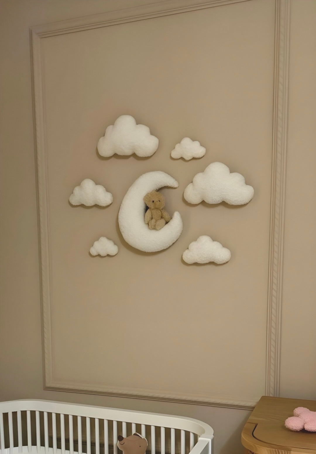 WALL DECORATION BALLOON with moon, stars and clouds
